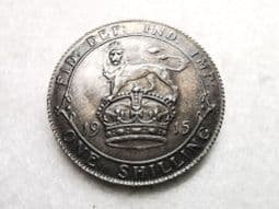 George V, Silver (.925), One Shilling 1915, Toned EF, CS7168