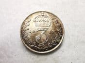 George V, Silver (.925), Threepence 1918, EF, CS6819