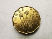 George VI, Brass Threepence 1937, EF, CS7484
