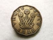 George VI, Brass Threepence 1946 (Scarcer Year), AF, CS8874