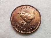 George VI, Farthing 1937, AUNC, CS10405