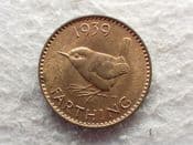 George VI, Farthing 1939, EF, CS13262