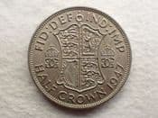 George VI, Halfcrown 1947, VF, CS12526