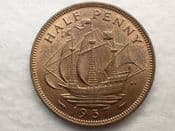 George VI, Halfpenny 1937, EF, CS12223