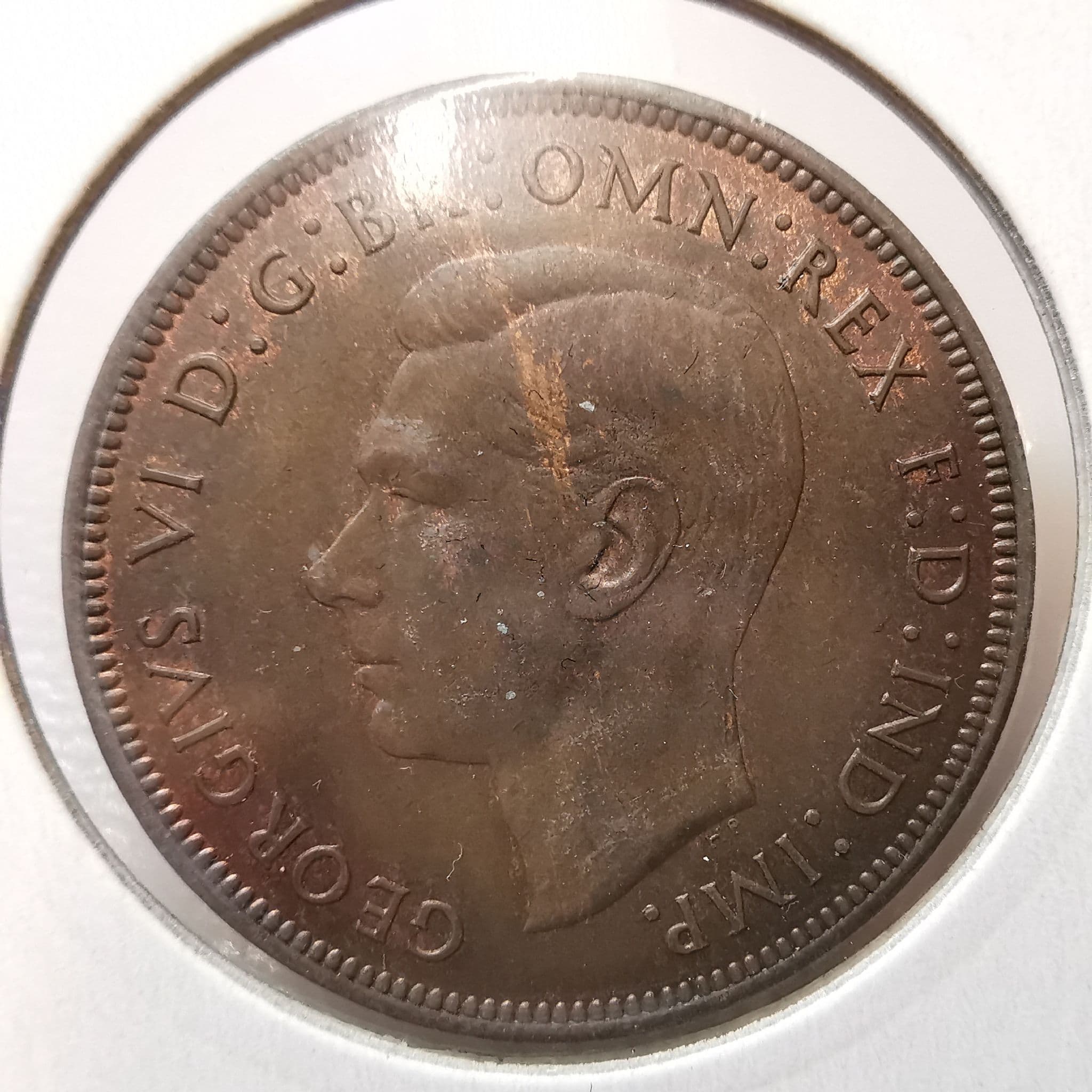 George VI One Penny 1947 AEF CS877