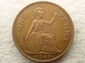 George VI, One Penny 1948, GVF, CS14000