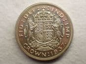 George VI, Silver (.500), Crown 1937 (Coronation), Unc Ex Proof, CS12242