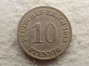 Germany, 10 Pfennigs 1913 A, VF, CS13070