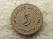 Germany, 5 Pfennig 1888 F, Fair, CS14057
