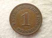 Germany, One Pfennig 1906 A, Dirty VF, CS14227
