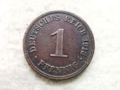 Germany, One Pfennig 1913 G, VF, CS12085
