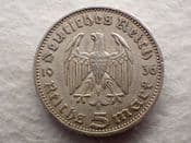 Germany, Silver (.900), 5 Reichsmark 1936 A, VF, CS12270