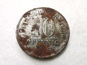 Germany, Wartime 10 Pfennig 1916 J, Fair, CS6536