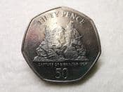 Gibraltar, 50 Pence 2006 (Capture of Gibraltar), VF, CS7898