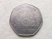 Gibraltar, 50 Pence 2009 (Capture of Gibraltar), VF, CS11108