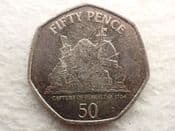 Gibraltar, 50 Pence 2013 (Capture of Gibraltar), VF, CS12881