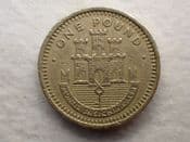 Gibraltar, One Pound 1988 AC (Castle & Key), F, CS12188