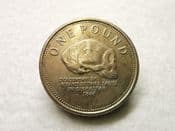 Gibraltar, One Pound 2009 (Neanderthal Skull), VF, CS7981