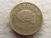 Gibraltar, One Pound 2010 (Neanderthal Skull), F, CS13082