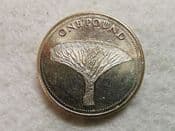 Gibraltar, One Pound 2014 (Dragon Tree), EF, CS10950