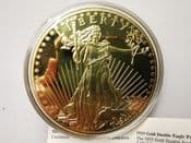 Gold Giants, Huge 2012 Gold Plated Replica 1933 USA Eagle $20, OS075