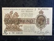 Great Britain, £1, Fisher, 1st Issue 1919 (R78), GF, BKN2561