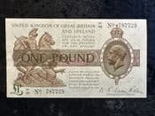 Great Britain, £1, Fisher, 2nd Issue 1923 (N1/89), VF, BKN2564