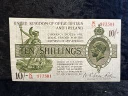 Great Britain, 10 Shillings, Fisher, 2nd Issue 1922 (K55), VF, BKN2579