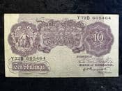Great Britain, 10 Shillings Mauve, Peppiatt 1940 (Y72D), F, BKN2583