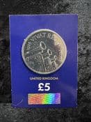 Great Britain, 2006 The 80th Birthday of The Queen 5 Pound Coin, Unc in CC Card, CK016