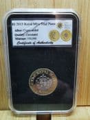 Great Britain, 2015 Royal Mint Trial £1 Coin, in Tatty Capsule, OS946