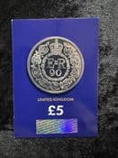 Great Britain, 2016 90th Birthday of The Queen 5 Pound Coin, Unc in CC Card, CK042