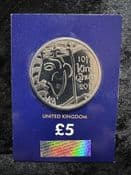 Great Britain, 2017 King Canunte 5 Pound Coin, Unc in CC Card, CK001