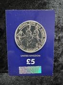 Great Britain, 2017 Platinum Wedding Anniversary 5 Pound Coin, Unc in CC Card, CK034