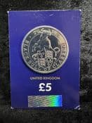 Great Britain, 2018 Black Bull of Clarence 5 Pound Coin, Unc in CC Card, CK086