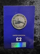 Great Britain, 2018 RAF Lightning 2 Pound Coin , Unc in Card, CK097
