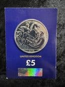 Great Britain, 2018 The 5th Birthday of HRH Prince George 5 Pound Coin, Unc in CC Card, CK069