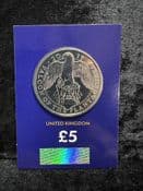 Great Britain, 2019 Falcon of the Plantagenets 5 Pound Coin, Unc in CC Card, CK039