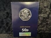 Great Britain, 2024 50p (Steppe Mammoth), Unc in CC Card, OS841