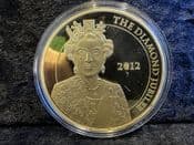Great Britain, Gold Plated QEII Diamond Jubilee Medal 2012, No COA, OS631