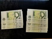 Great Britain, One Pound DHF Somerset 1981-84 (BN17, Consecutive Run of 16), AUNC, BKN1589