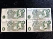 Great Britain, One Pound, Page 1970 (HW19, Consec Run of 4), UNC, BKN2570