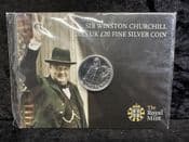 Great Britain, Silver (.999), 2015 1/2 oz £20 Coin (Winston Churchill), Unc in Pack, BC5366