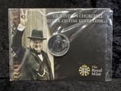 Great Britain, Silver (.999), 2015 1/2 oz £20 Coin (Winston Churchill), Unc in Pack, BC5371