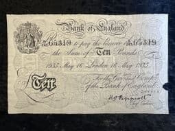 Great Britain, White £10, 1935 (Operation Bernhard Forgery), GVF, BKN2686