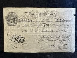 Great Britain, White £10, 1937 (Operation Bernhard Forgery), F, BKN2690