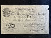 Great Britain, White £10, Peppiatt 1938 (L/109), AVF, BKN2687