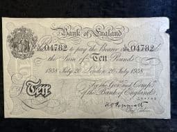 Great Britain, White £10, Peppiatt 1938 (L/109), AVF, BKN2687