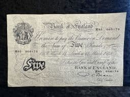 Great Britain, White £5, Beale 1949 (M83), GF, BKN2654