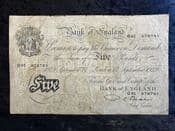 Great Britain, White £5, Beale 1949 (O45), VG, BKN2656